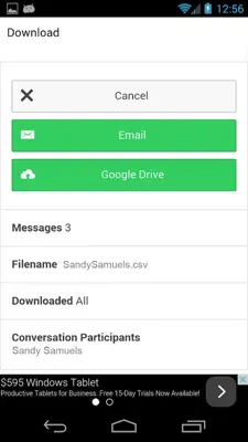 Messenger Backup android App screenshot 3