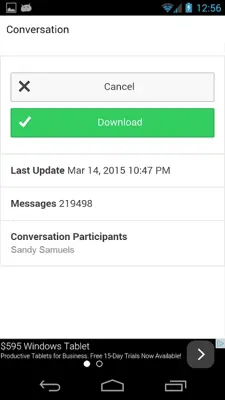 Messenger Backup android App screenshot 4